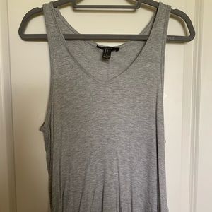 F21 RIBBED FLOWLY SLEEVELESS TANK TOP